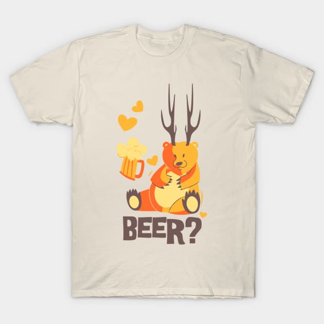 Beer Bear T-Shirt by FUNKYTAILOR